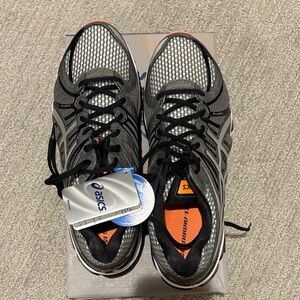 Asics Black and Silver Athletic Shoes